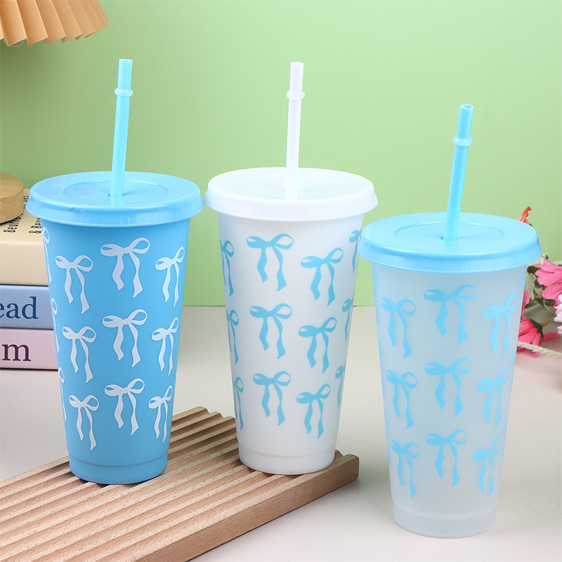 Coffee Tea Tumbler - 710ml Straw Lid Coffee Cup Juice