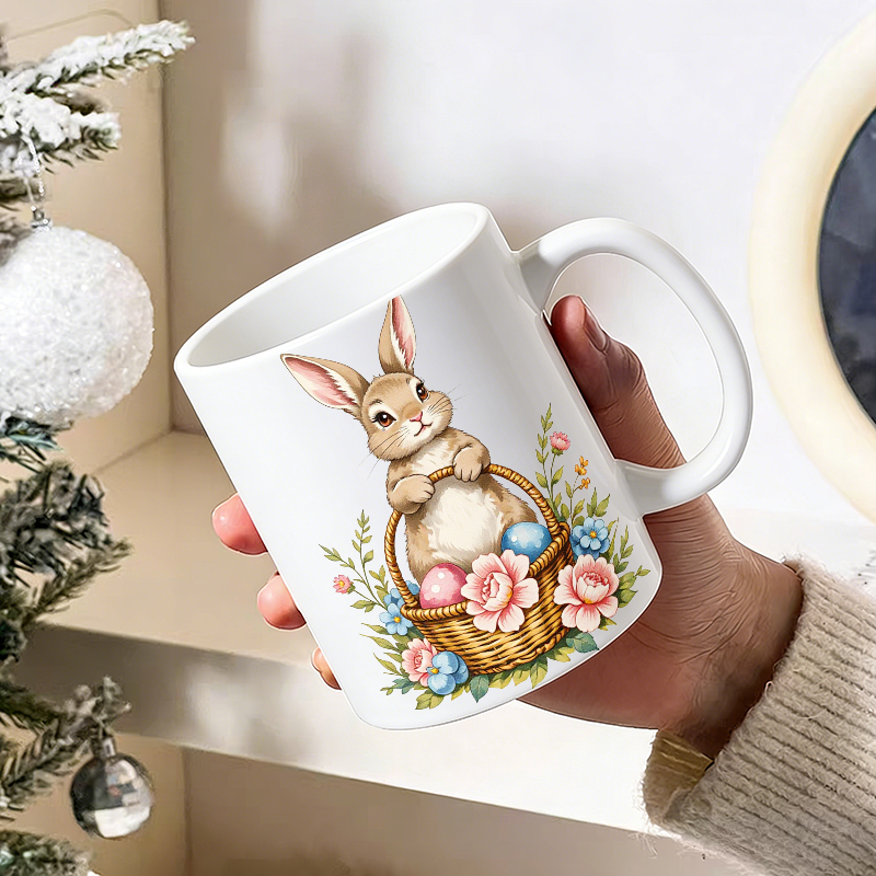 1PCS Easter Bunny Egg Basket C - Coffee Tea Gift Basket recension och pris