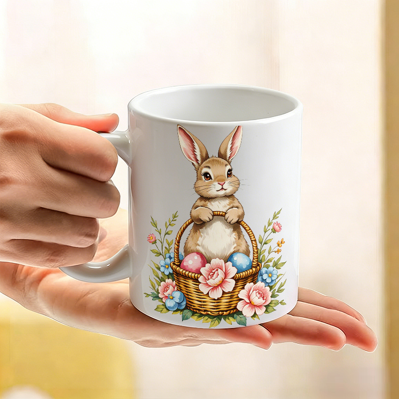 1PCS Easter Bunny Egg Basket C - Coffee Tea Gift Basket recension och pris