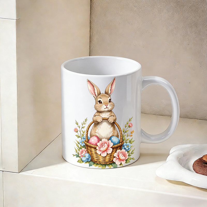 1PCS Easter Bunny Egg Basket C - Coffee Tea Gift Basket recension och pris