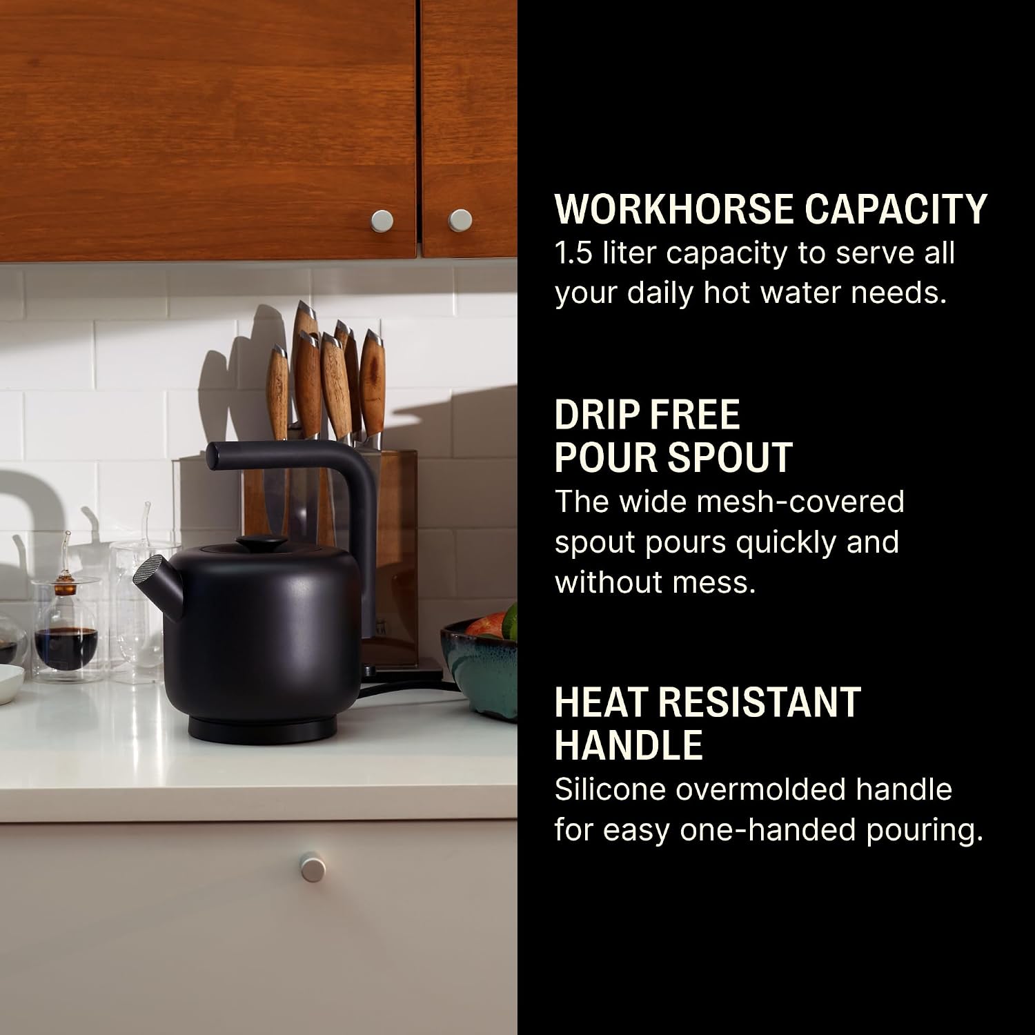 1.5L Electric Kettle, Stainles - Coffee Tea Images recension och pris