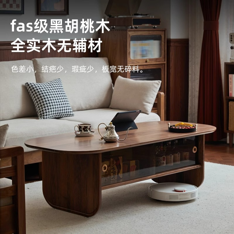 Solid wood coffee table black  - Coffee And Tea-Za recension och pris