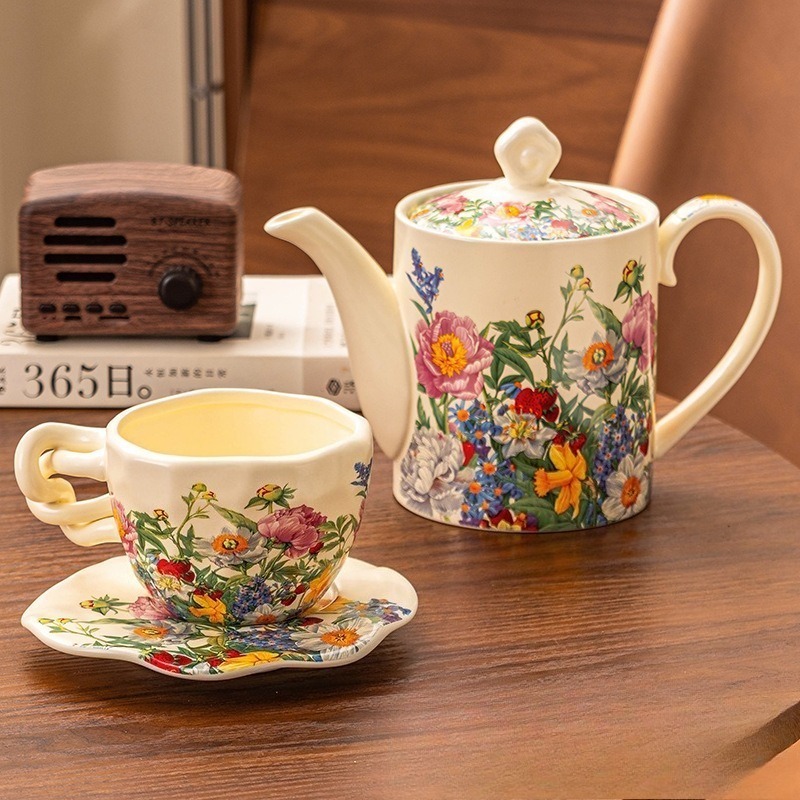 European Vintage Floral Cerami - Coffee Tea Gift Basket recension och pris