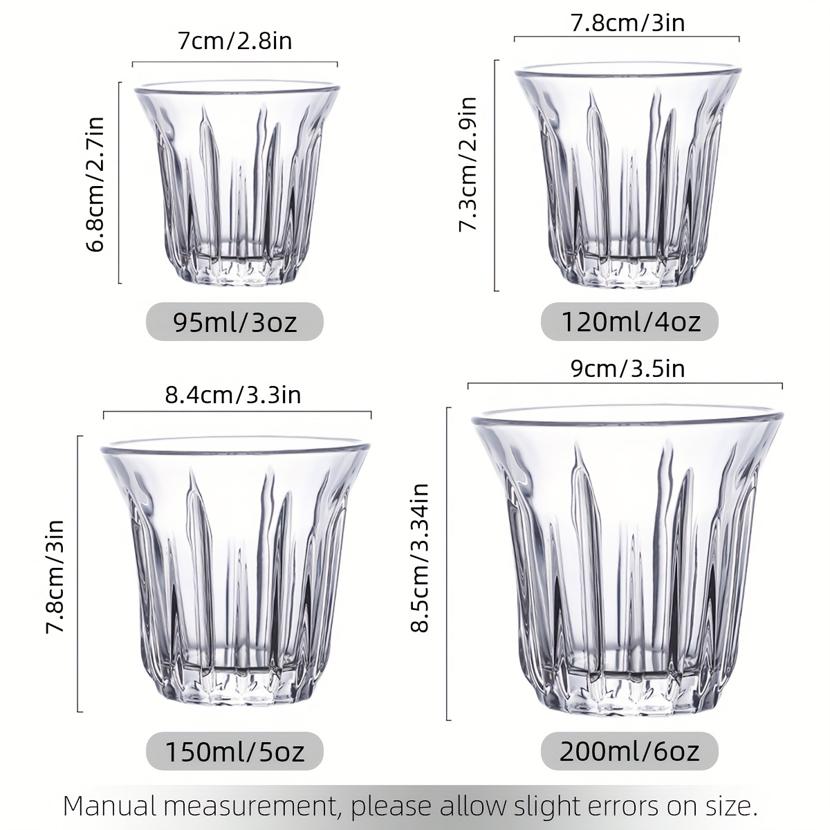 2 Pack Espresso Cups, Clear Gl - Coffee Tea Tumbler recension och pris