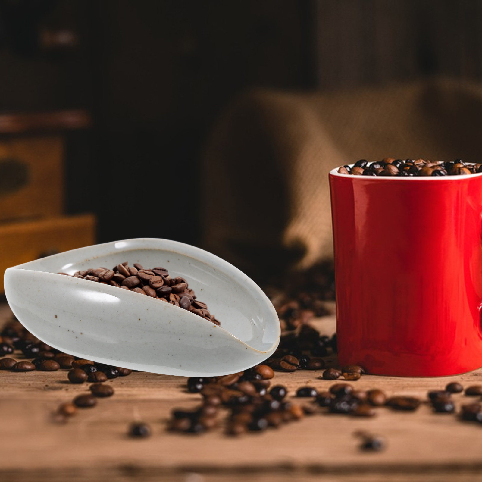 Ceramic Coffee Bean Dosing Tra - Coffee Tea Bean recension och pris