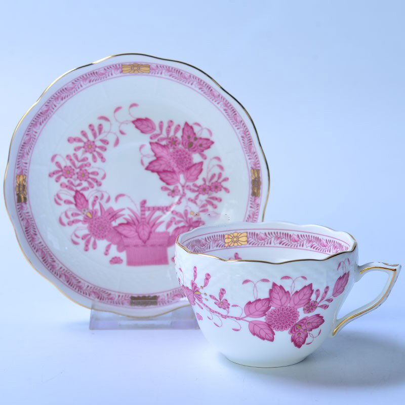 Classical Cup and Saucer Flowe - Coffee Tea Gift Basket recension och pris