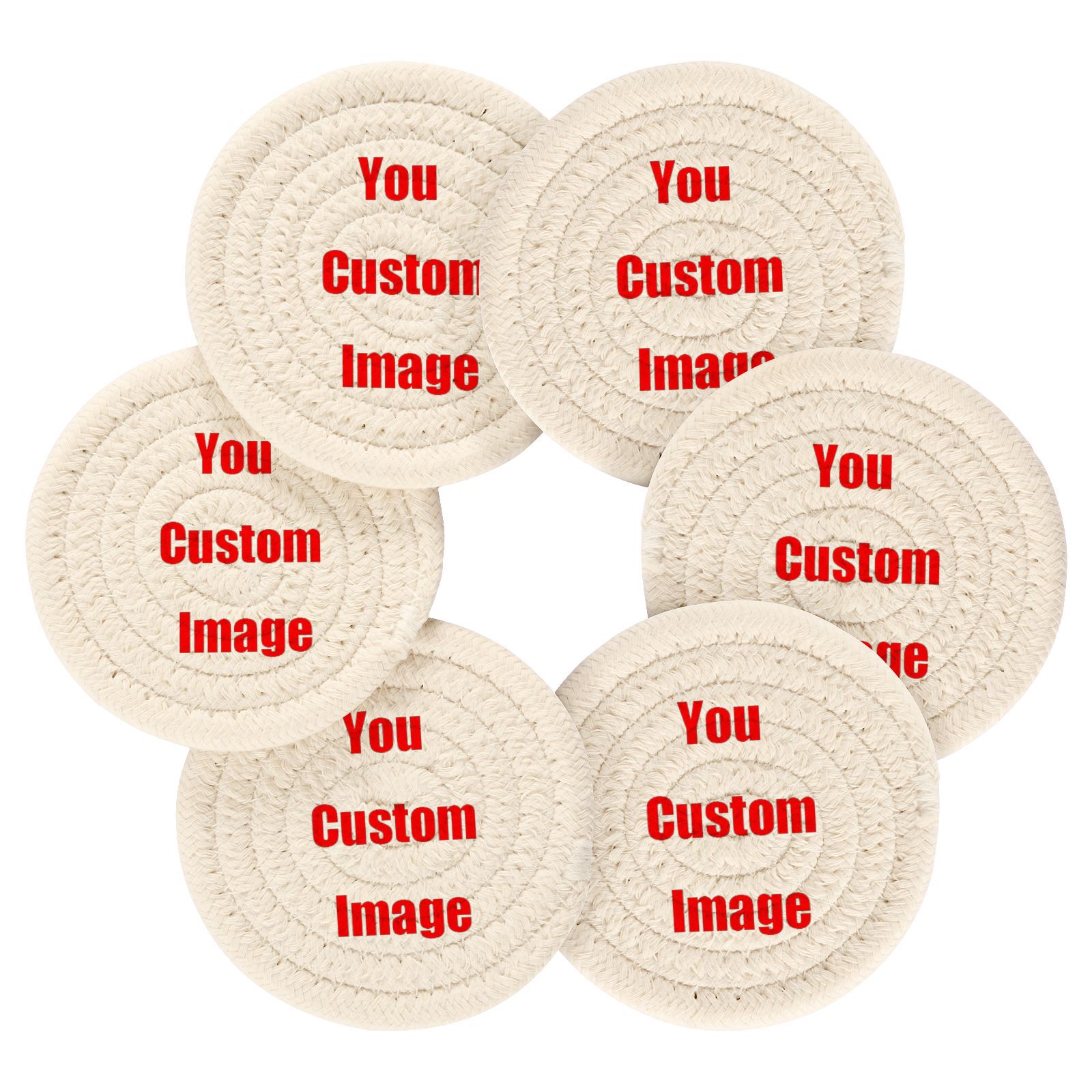 6Pcs Cup Coasters for Drinks A - Coffee Tea Images recension och pris