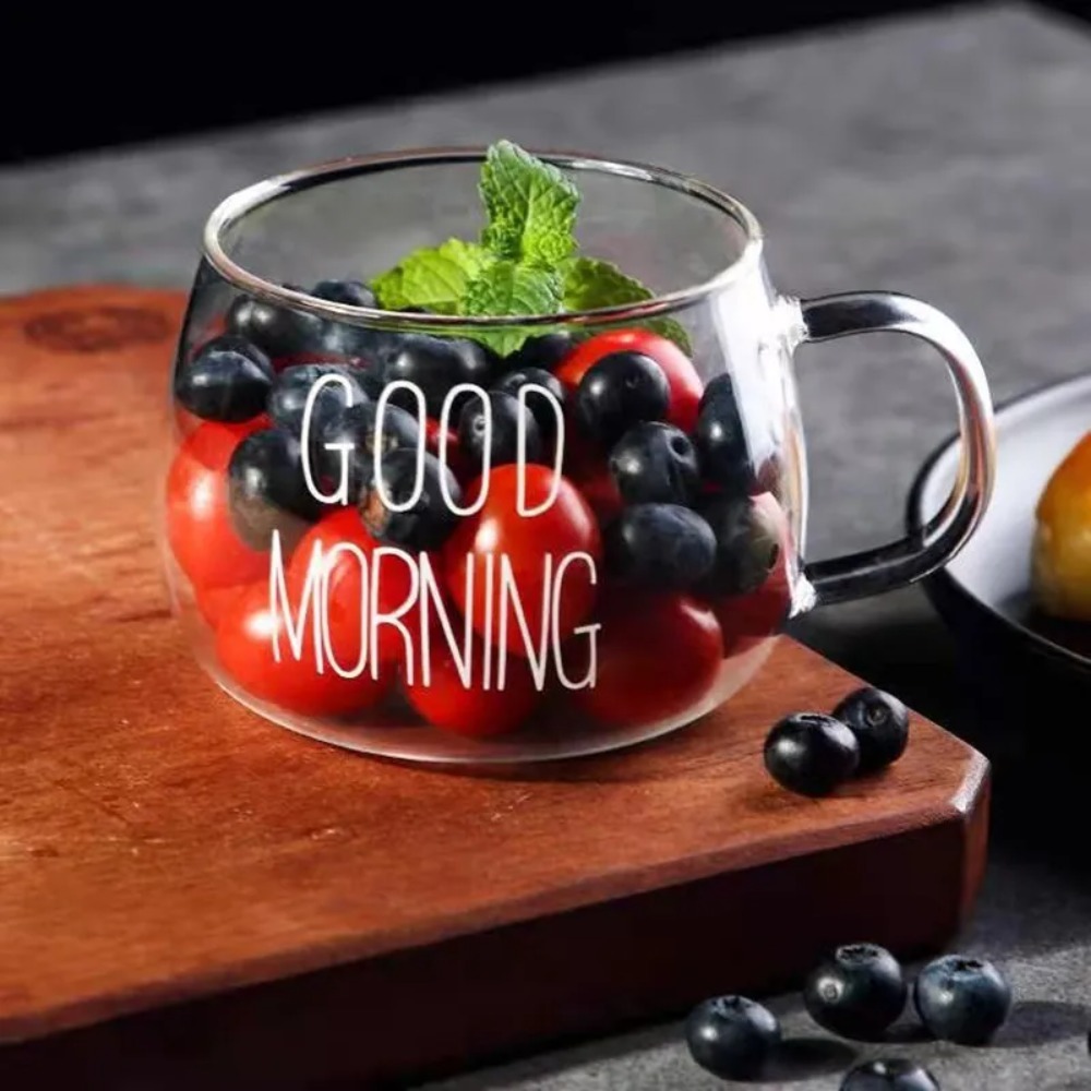 1pc Creative Glass Coffee Tea  - Coffee Tea Name recension och pris