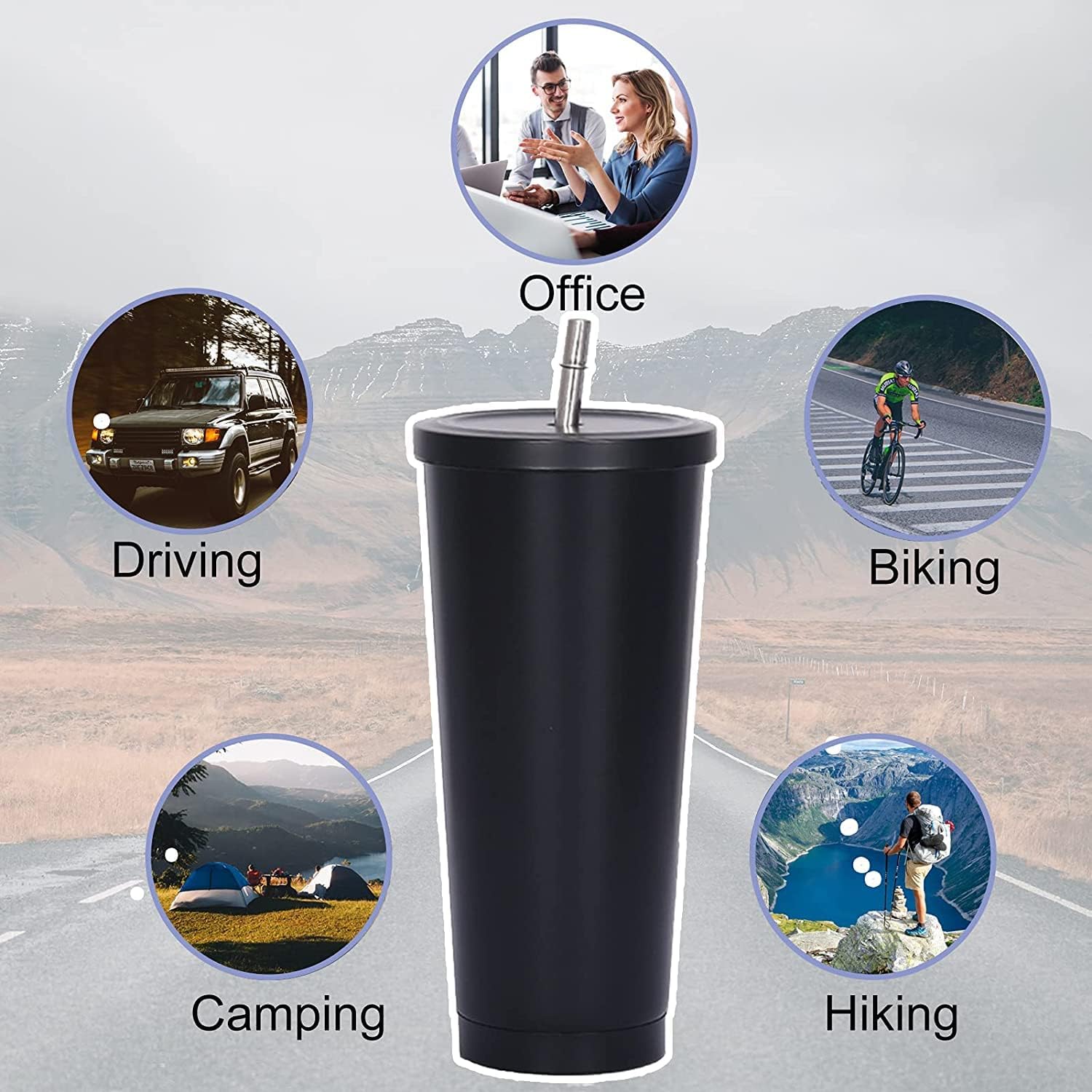 750ml Double-Wall Insulated Tu - Coffee Tea Tumbler recension och pris