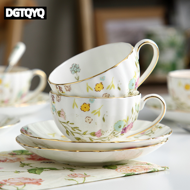 2Pcs Vintage Floral Ceramic Co - Coffee Tea Latte recension och pris