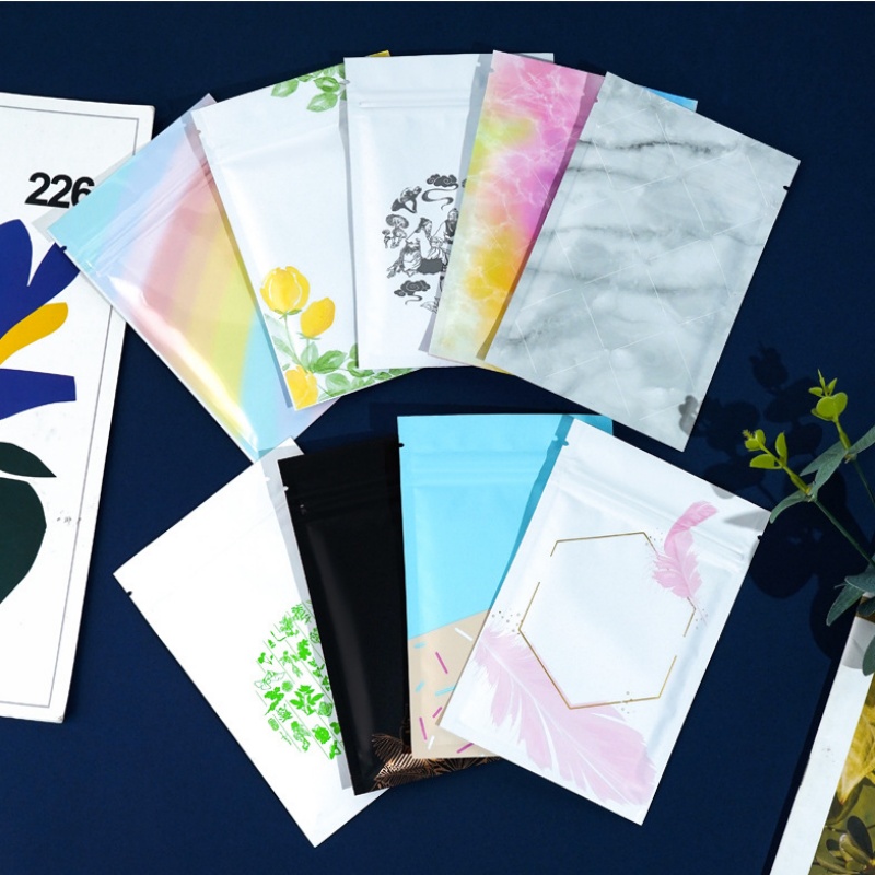 200PCS Flat Aluminum Foil Zipl - Coffee Tea Images recension och pris