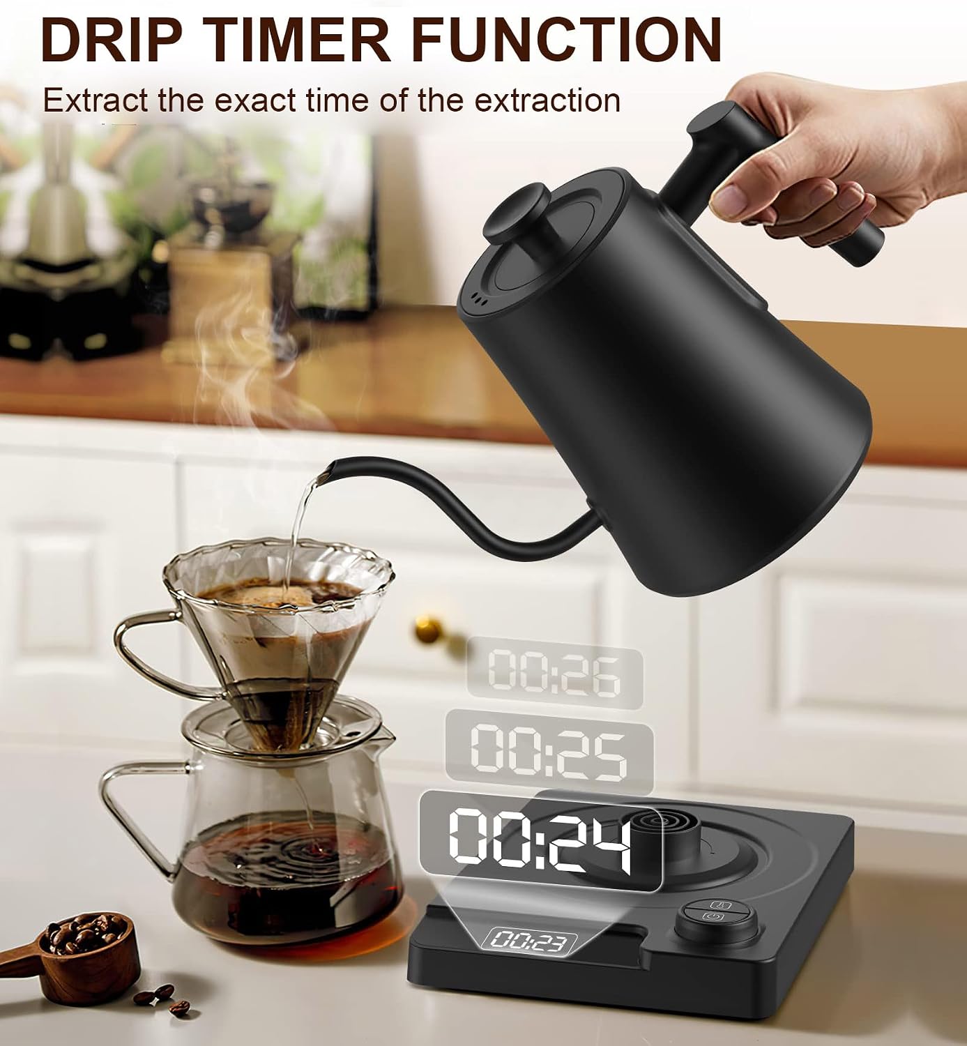 Gooseneck Electric Kettle with - Coffee Tea Images recension och pris