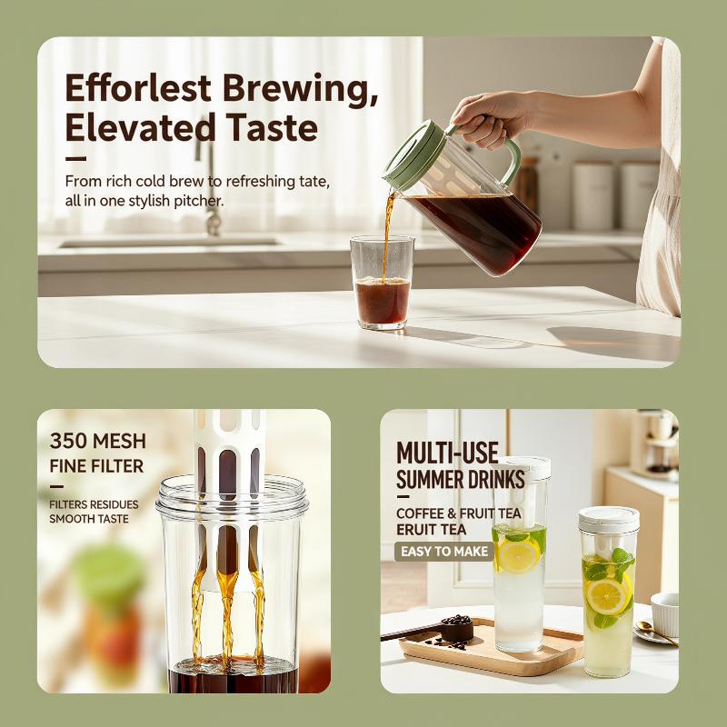 1L Manual Cold Brew Coffee Mak - Cold Brew Bottle recension och pris