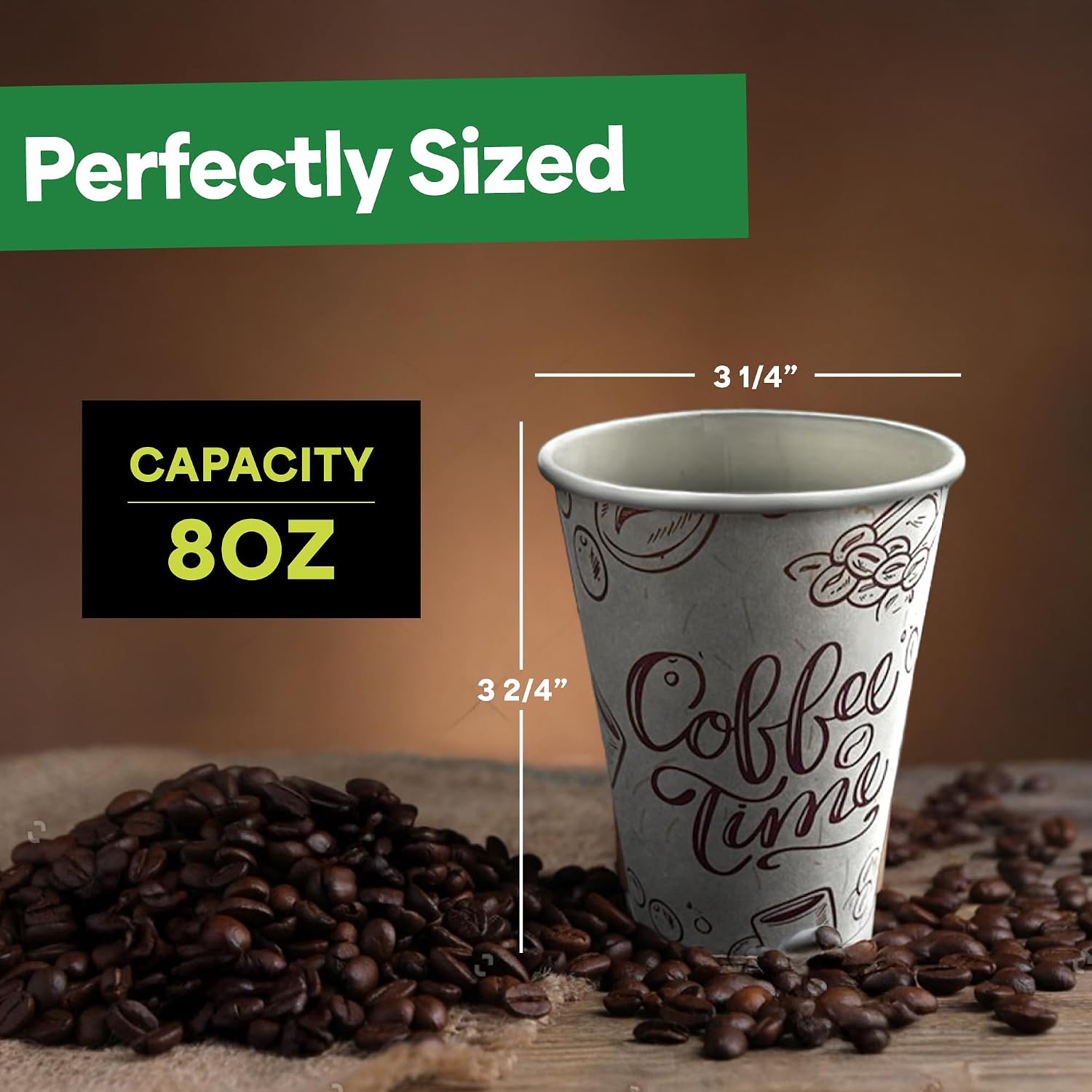 1000 Pack 8 oz Disposable Coff - Coffee Tea Images recension och pris