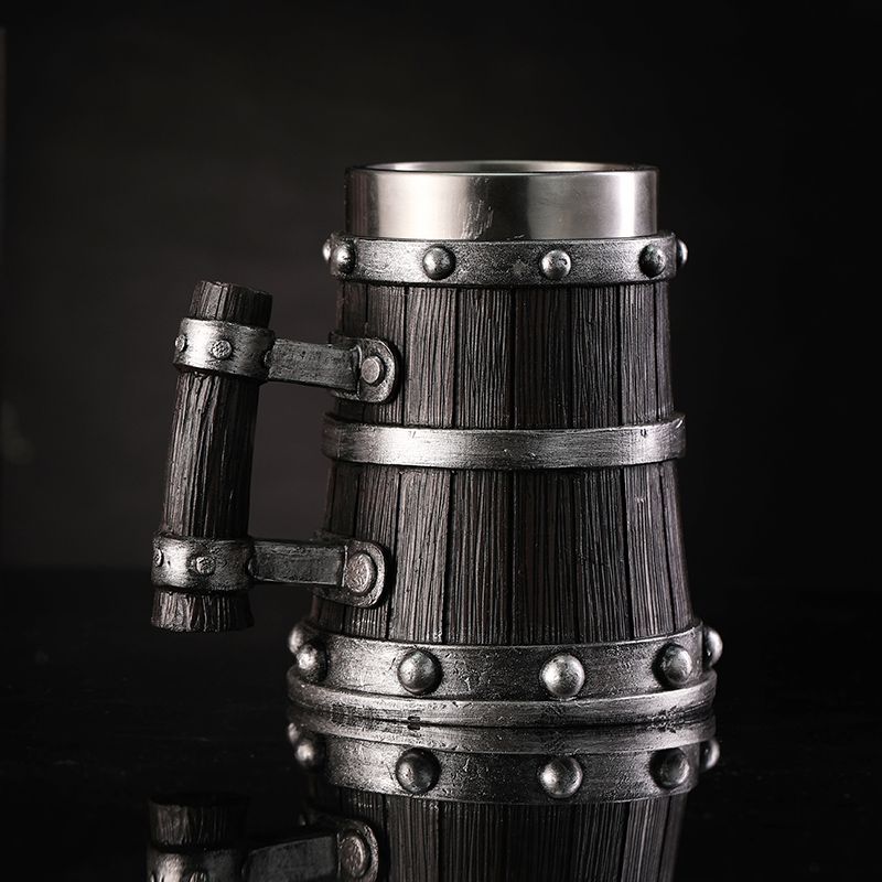 Wood Grain Beer Glass Resin St - Coffee Tea Tumbler recension och pris