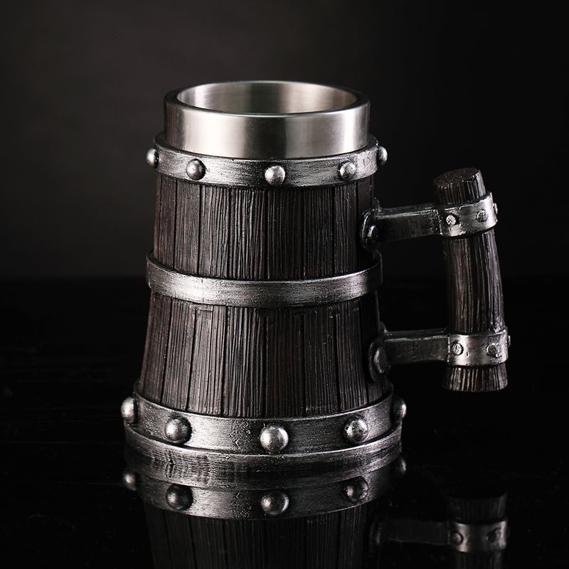 Wood Grain Beer Glass Resin St - Coffee Tea Tumbler recension och pris