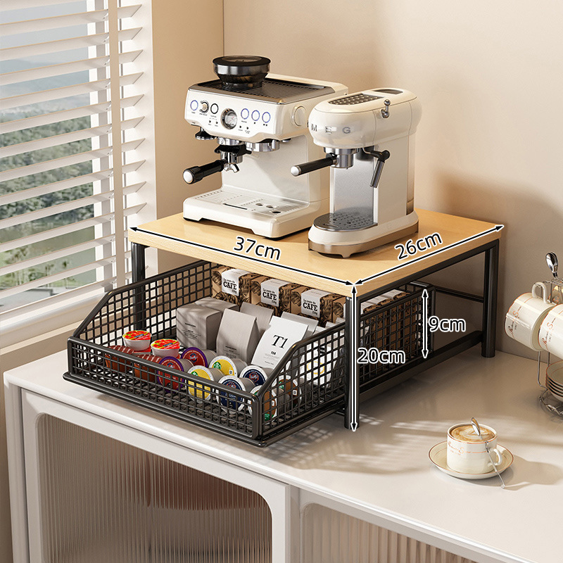 Coffee Machine Storage Rack Pu - Coffee Tea Drawer Organizer recension och pris