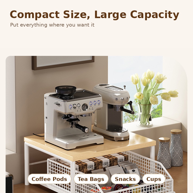Coffee Machine Storage Rack Pu - Coffee Tea Drawer Organizer recension och pris
