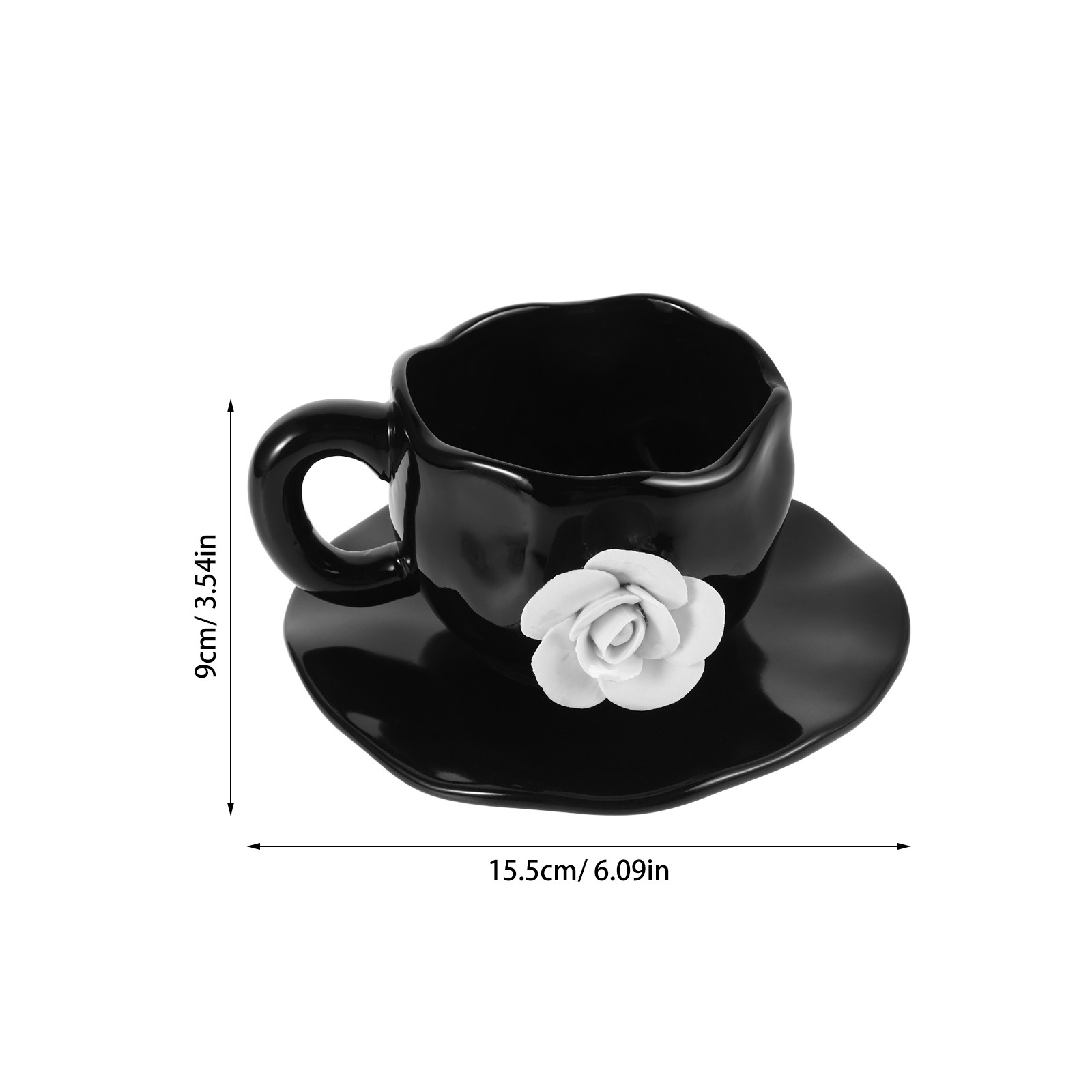 1Set Elegant 3D Rose Ceramic C - Coffee Tea Latte recension och pris