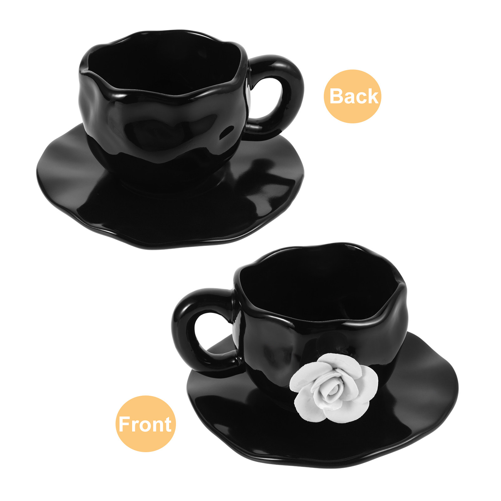 1Set Elegant 3D Rose Ceramic C - Coffee Tea Latte recension och pris