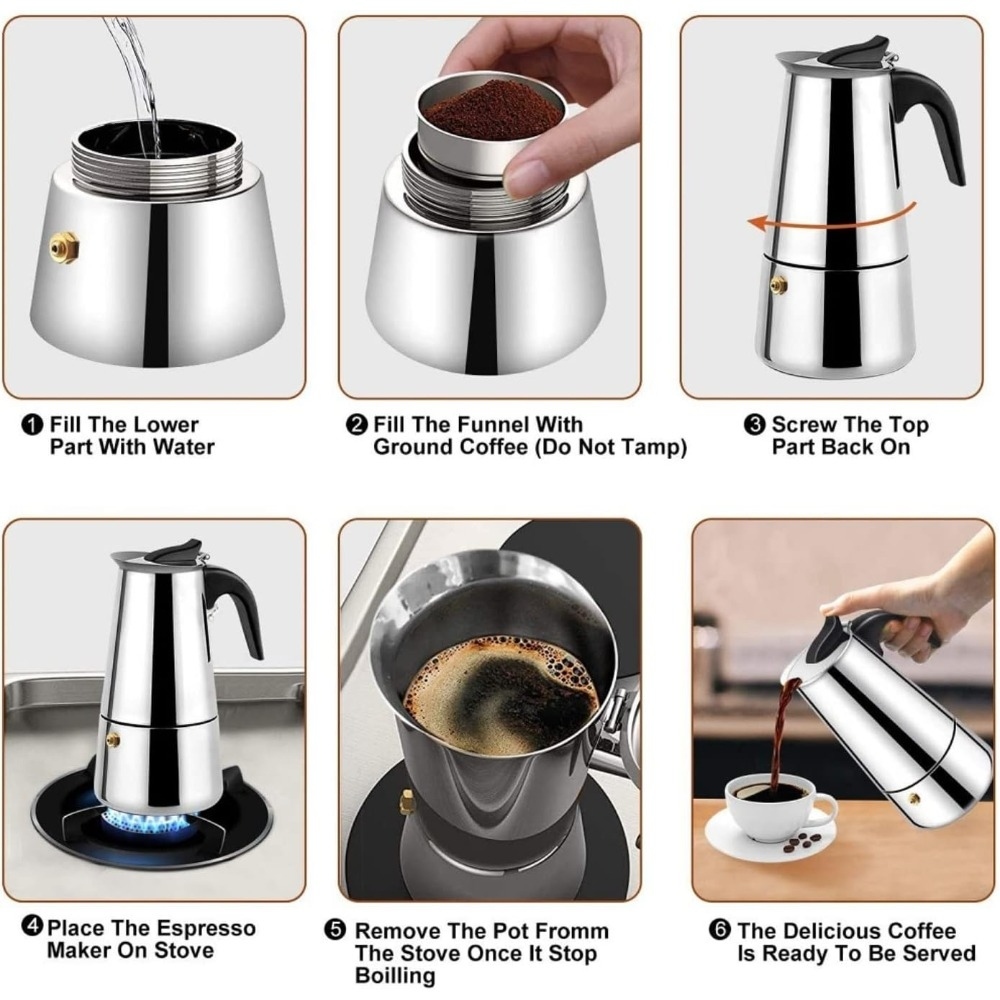 Mocha Coffee Pots Stainless St - Coffee Tea Latte recension och pris