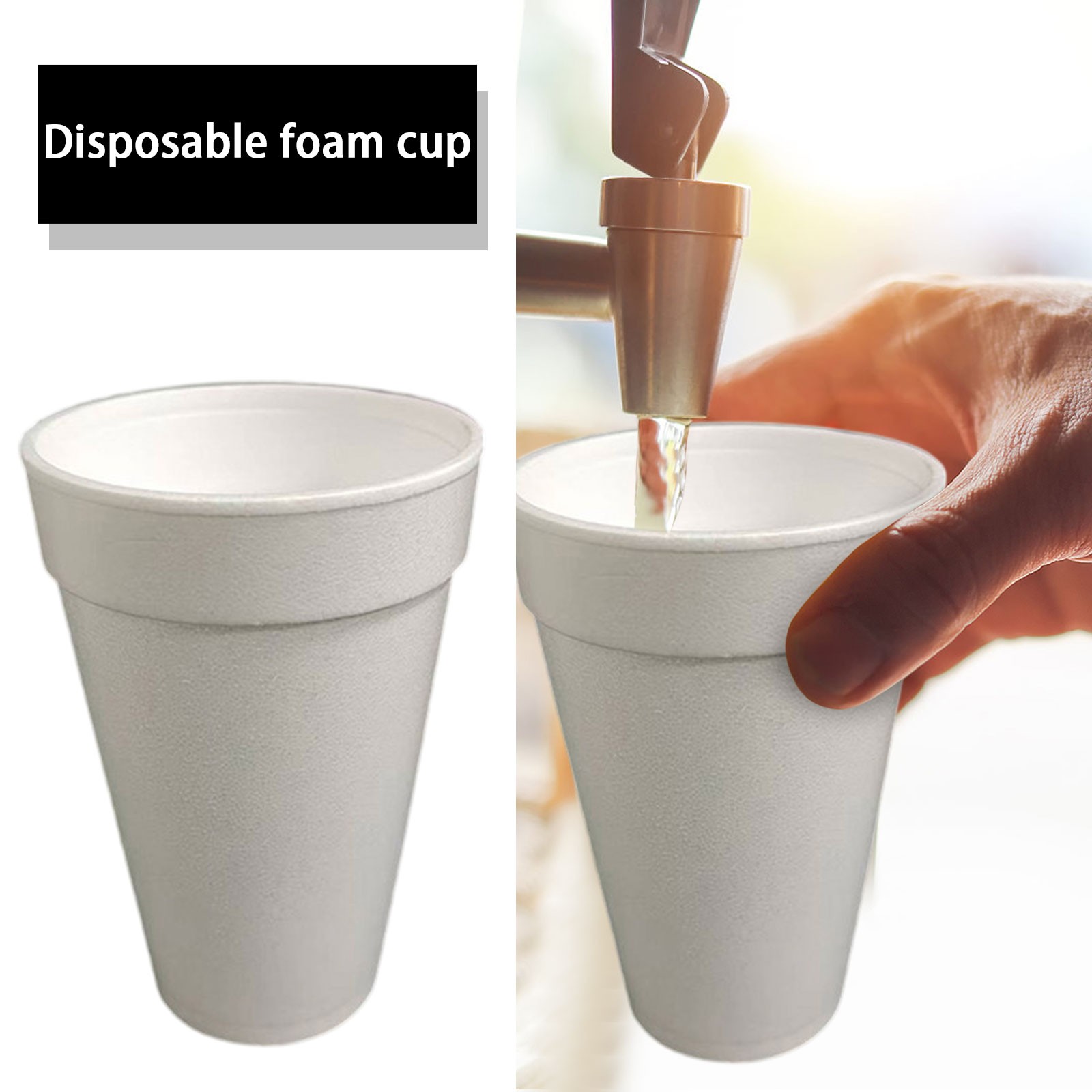 50PCS White Disposable Paper C - Coffee Tea And Company recension och pris