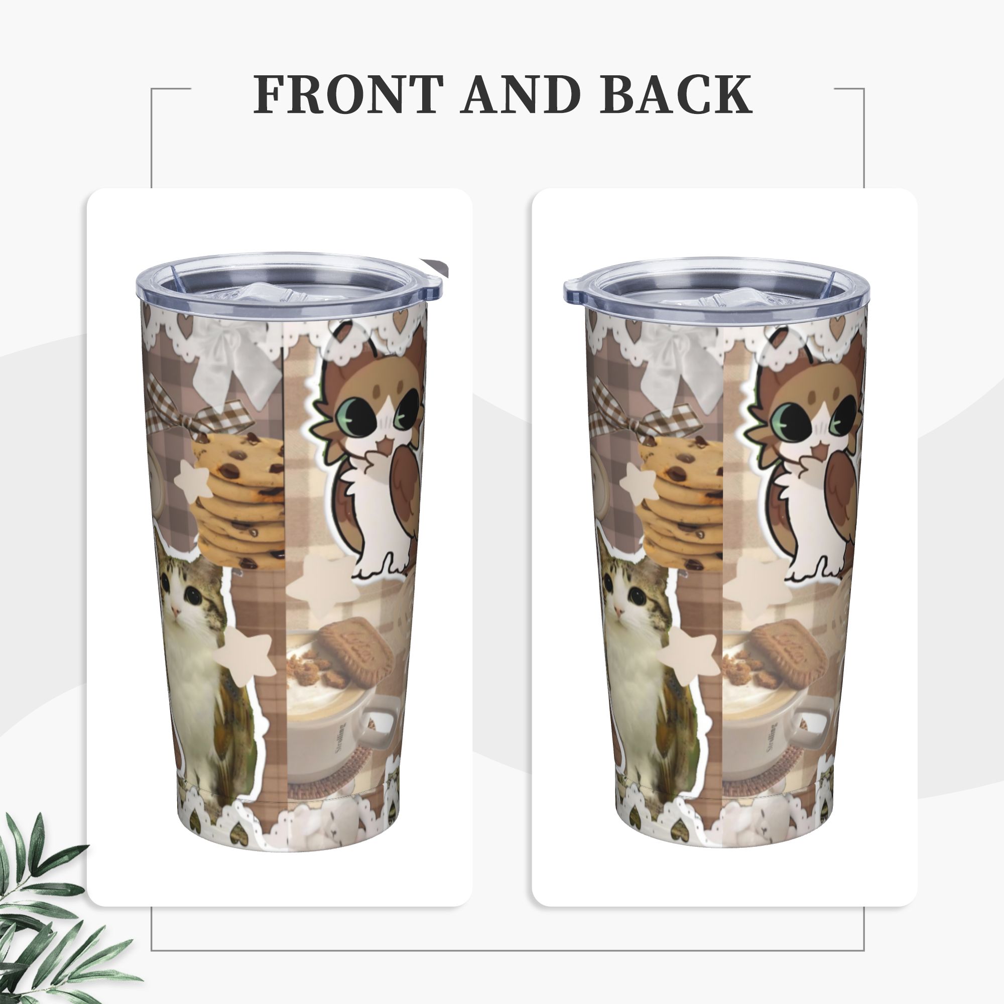 Cute Cat Owl Meowl Tumbler Vac - Coffee Tea Tumbler recension och pris